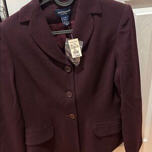 Ann Taylor Plum Blazer and Skirt Set